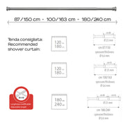 Asta doccia estensibile 105/240 cm di Gedy - Alluminio Anodizzato by CeramicStore | Lo specialista del tuo bagno