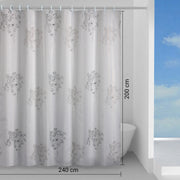 Tenda doccia in tessuto 240x200 cm modello Parfume di Gedy - Bianco/Nero by CeramicStore | Lo specialista del tuo bagno