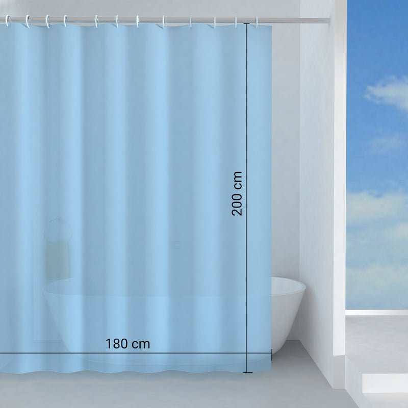 Tenda doccia in Peva 180x200 cm modello Basic di Gedy - Azzurro by CeramicStore | Lo specialista del tuo bagno