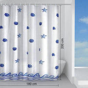 Tenda doccia in tessuto 180x200 cm modello Riva di Gedy - Blu by CeramicStore | Lo specialista del tuo bagno