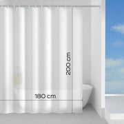 Tenda doccia in tessuto 180x200 cm modello Basic di Gedy - Bianco by CeramicStore | Lo specialista del tuo bagno