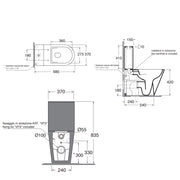 Vaso monoblocco Azzurra serie Forma 68x37x83