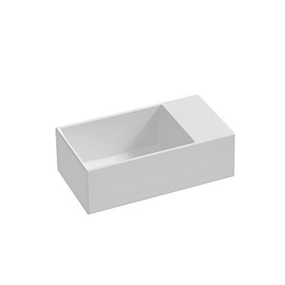 Lavabo sospeso con piano a destra Azzurra Elegance Squared 40x22x12