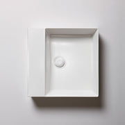 Lavabo da appoggio squadrato Ceramica Azzurra Elegance 35x35 cm senza foro rubinetteria