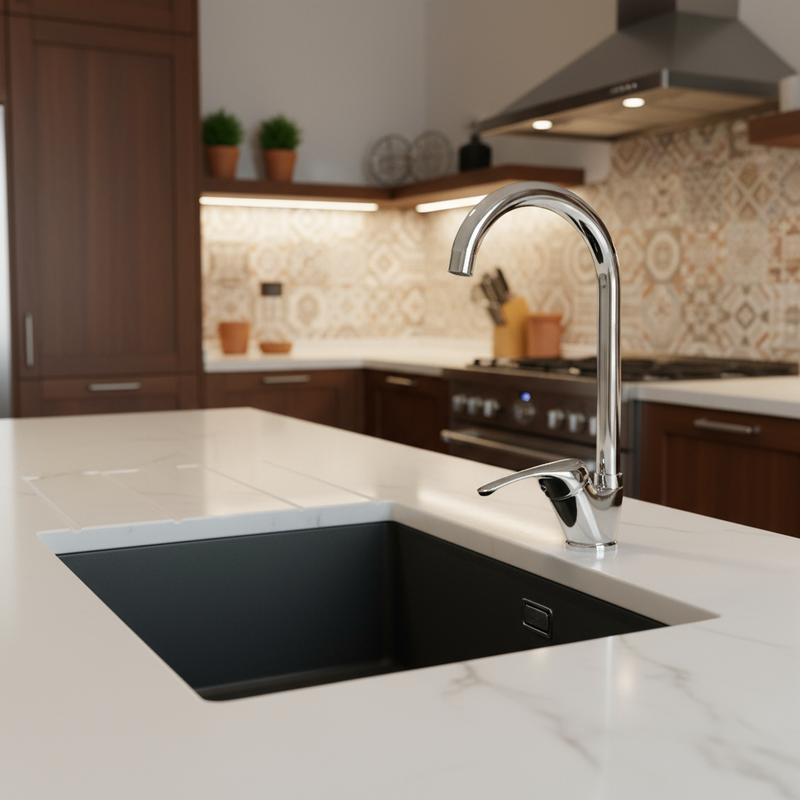 Miscelatore lavello laterale cromato con canna girevole a ponte Celia