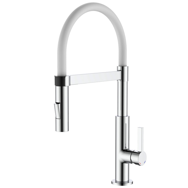 Miscelatore cucina con canna flessibile in silicone bianco con attacco magnetico Mixlav by CeramicStore | Lo specialista del tuo bagno