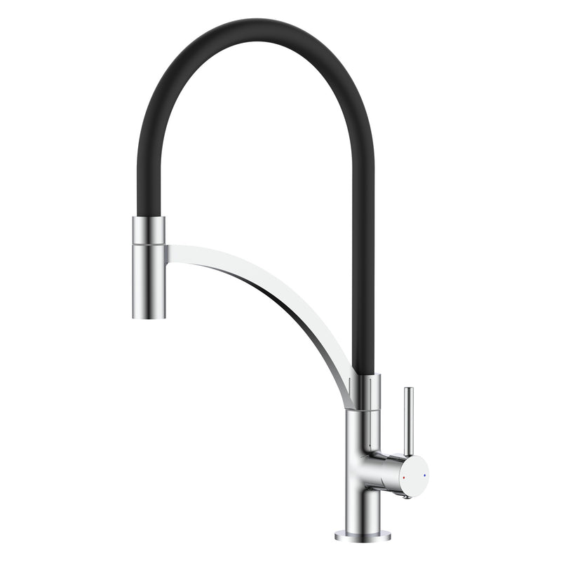 Miscelatore cucina 1 getto con canna flessibile in silicone nero Mixlav by CeramicStore | Lo specialista del tuo bagno