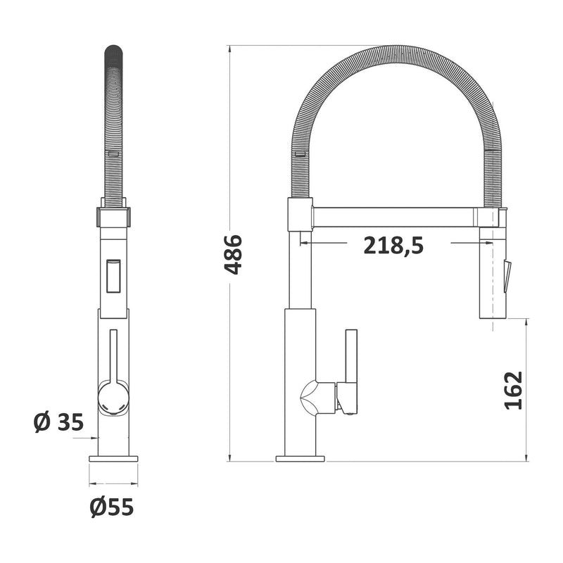 Miscelatore cucina con canna a molla flessibile Mixlav by CeramicStore | Lo specialista del tuo bagno
