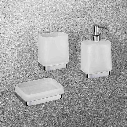 Porta sapone in ottone e vetro acidato collezione Time di Colombo Design by CeramicStore | Lo specialista del tuo bagno