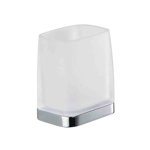 Porta bicchiere in ottone e vetro acidato collezione Time di Colombo Design