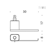 Spandisapone con portasalvietta bidet in ottone e vetro collezione Time di Colombo Desig by CeramicStore | Lo specialista del tuo bagno