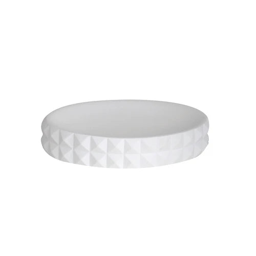 Porta sapone in poliresina mosaik bianco