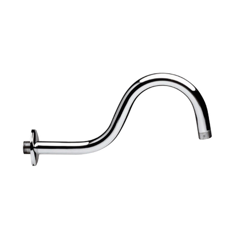 Braccio doccia curvo in ottone pesante cromato altezza 150 mm by CeramicStore | Lo specialista del tuo bagno
