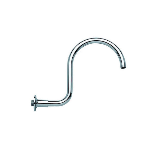 Braccio doccia alto ad arco in ottone cromo lunghezza 300 mm, con soffione fisso by CeramicStore | Lo specialista del tuo bagno