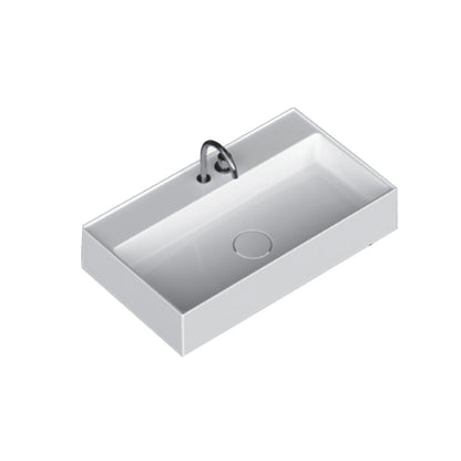 Lavabo lavatrucco Domus Falerii bianco lucido 80x46 cm installazione sospesa o da appoggio by CeramicStore | Lo specialista del tuo bagno