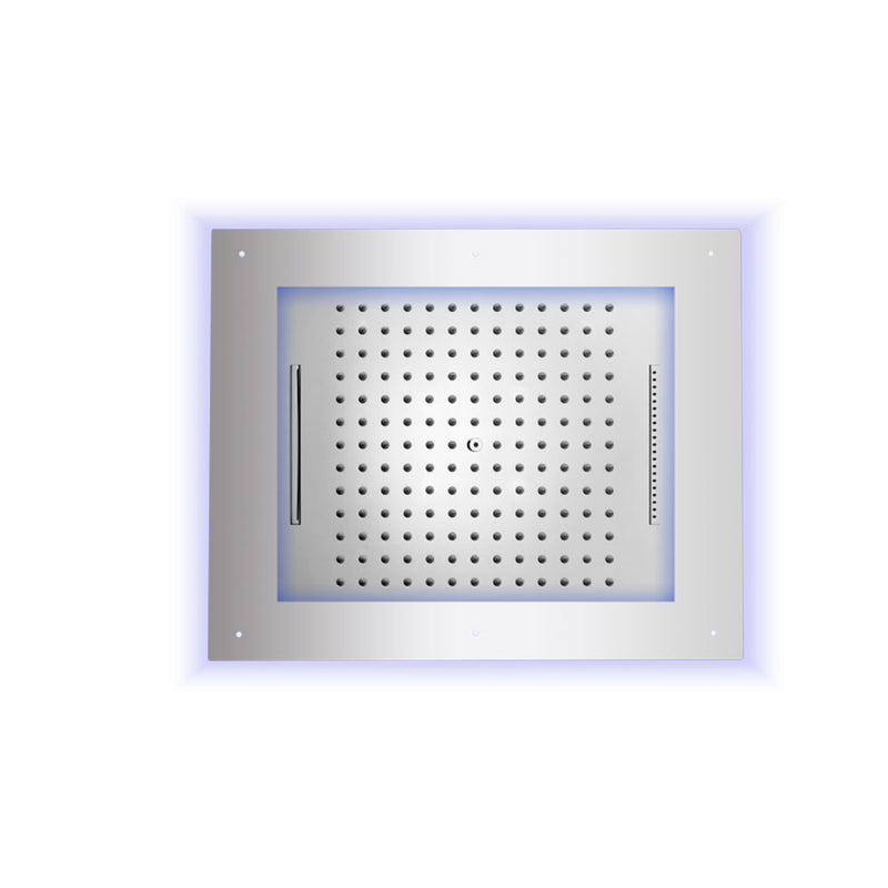 Soffione doccia acciaio inox cromo Bossini Frame Multifunzione 60x50 cm 3 getti by CeramicStore | Lo specialista del tuo bagno