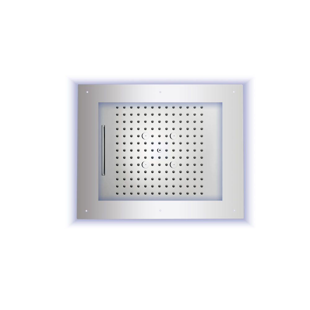 Soffione doccia acciaio inox cromo Bossini Frame Multifunzione 60x50 cm 3 getti, uno nebulizzato by CeramicStore | Lo specialista del tuo bagno