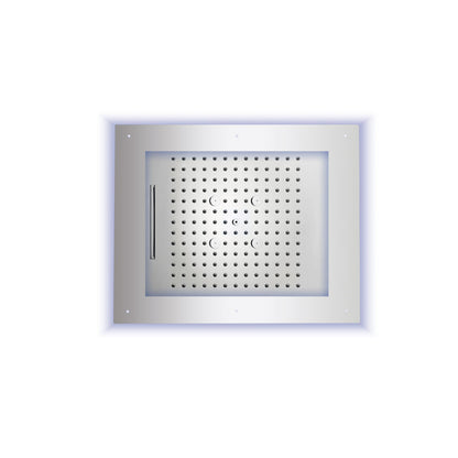 Soffione doccia acciaio inox cromo Bossini Frame Multifunzione 60x50 cm 3 getti, uno nebulizzato by CeramicStore | Lo specialista del tuo bagno