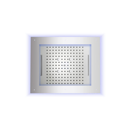 Soffione doccia acciaio inox cromo Bossini Frame Multifunzione 60x50 cm 4 getti by CeramicStore | Lo specialista del tuo bagno