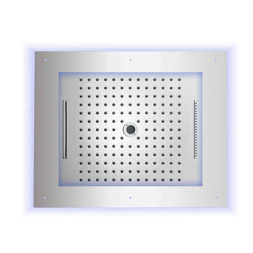 Soffione doccia acciaio inox cromo Bossini Frame Multifunzione 60x50 cm 4 getti, uno kneipp by CeramicStore | Lo specialista del tuo bagno