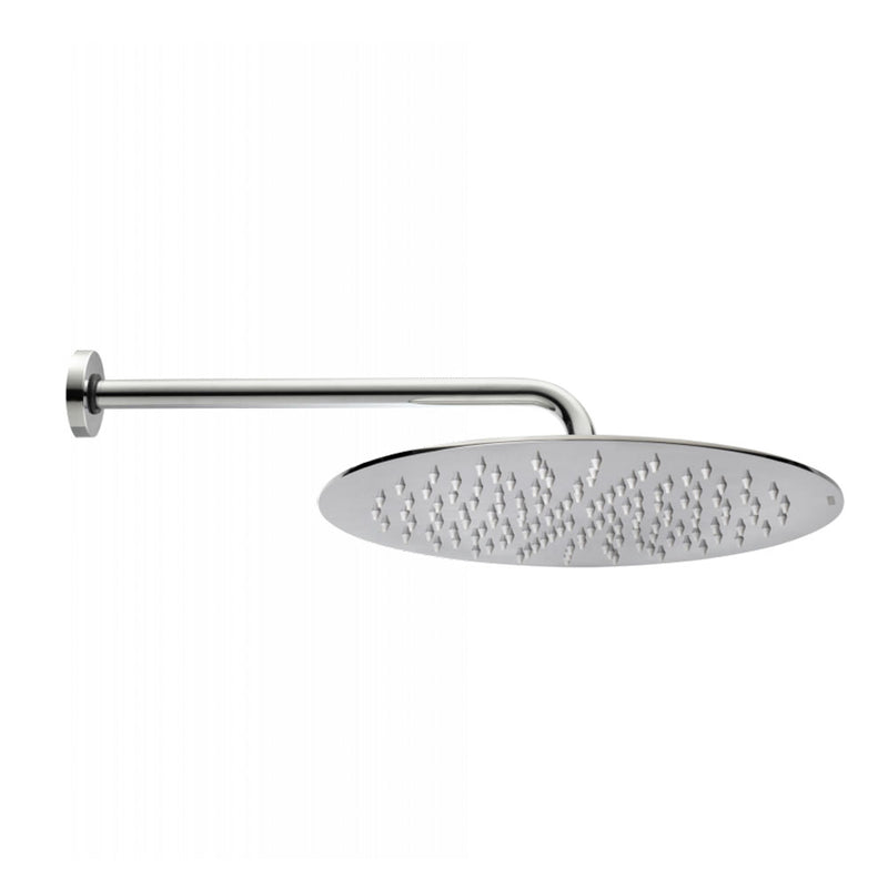 Soffione doccia tondo acciaio inox cromo Bossini Tetis diametro 300 mm con braccio by CeramicStore | Lo specialista del tuo bagno