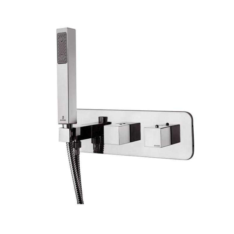 Kit doccia Bossini con miscelatore termostatico con deviatore 2 vie e doccia Cube by CeramicStore | Lo specialista del tuo bagno