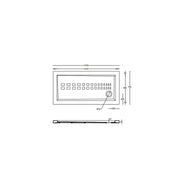 Piatto doccia rettangolare Althea Ito cm 70x140 ceramica bianca foro diametro cm 8