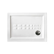 Piatto doccia rettangolare Althea Ito cm 80x120 ceramica bianca foro diametro cm 8