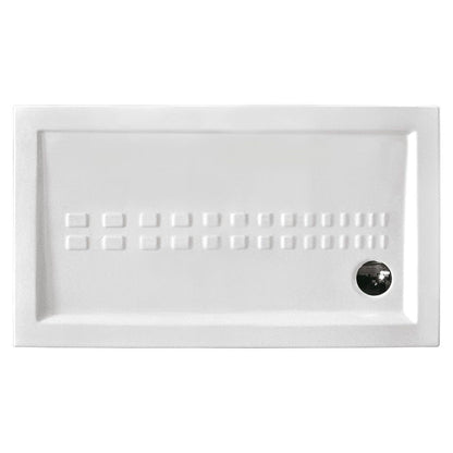 Piatto doccia rettangolare Althea Ito cm 80x140 ceramica bianca foro diametro cm 8,5 spessore cm 5,5 by CeramicStore | Lo specialista del tuo bagno