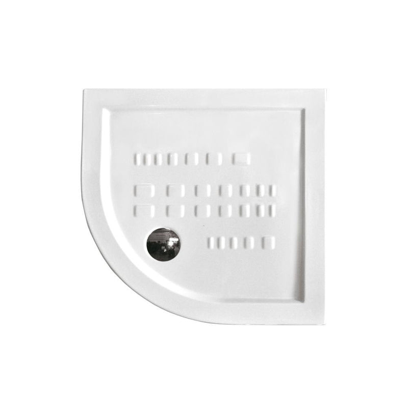 Piatto doccia angolare Althea Ito cm 90x90 ceramica bianca foro diametro cm 8