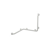 Corrimano ad angolo 752,5x752,5x772,5 mm con montante a destra in acetalico bianco by CeramicStore | Lo specialista del tuo bagno