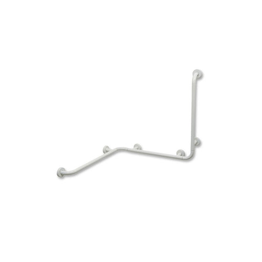 Corrimano ad angolo 752,5x752,5x772,5 mm con montante a destra in acetalico bianco by CeramicStore | Lo specialista del tuo bagno