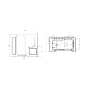 Vasca per anziani modello Dalia 1320x762x1143 mm con pannello lato sinistro by CeramicStore | Lo specialista del tuo bagno