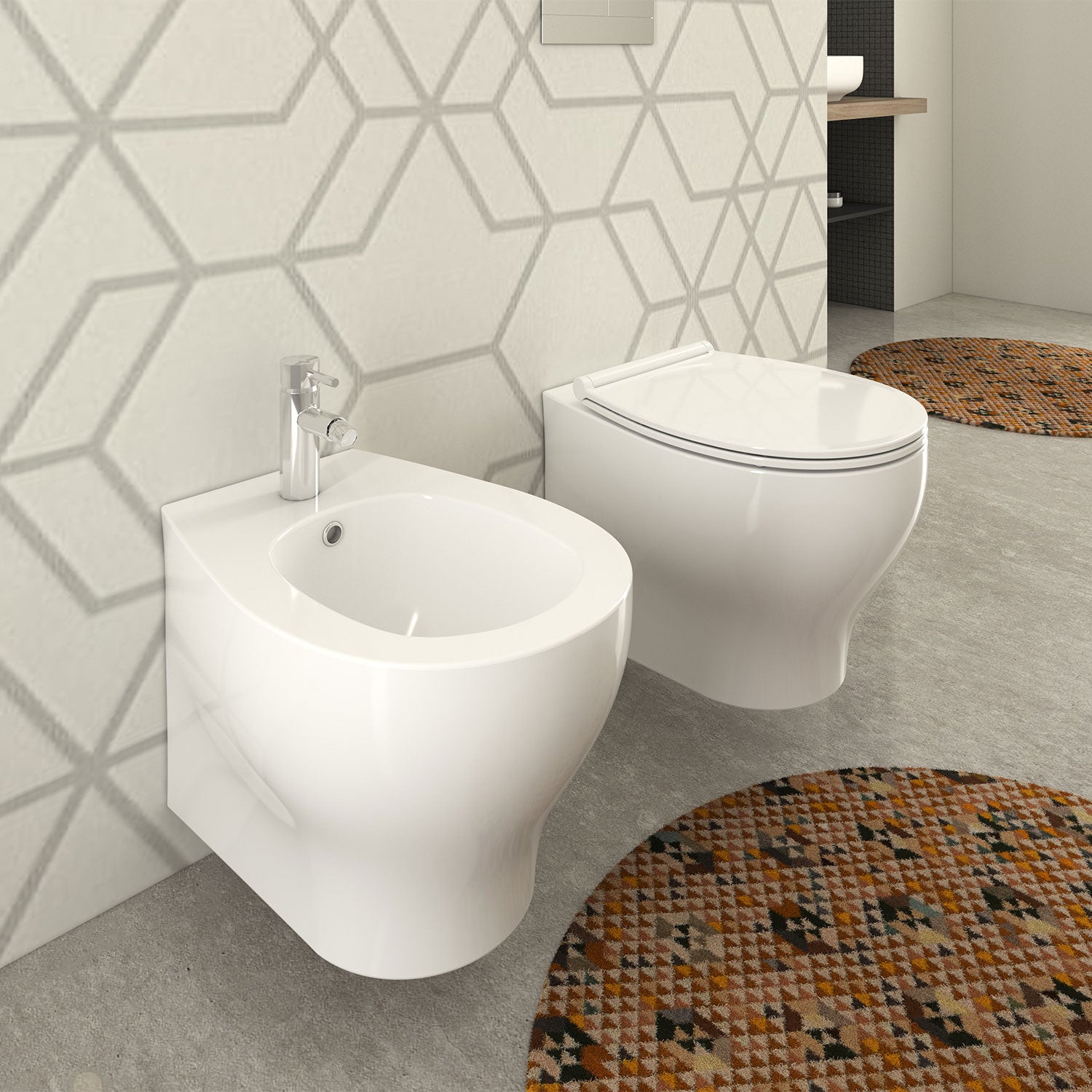 Sanitari sospesi senza brida Sanindusa Denver wc
