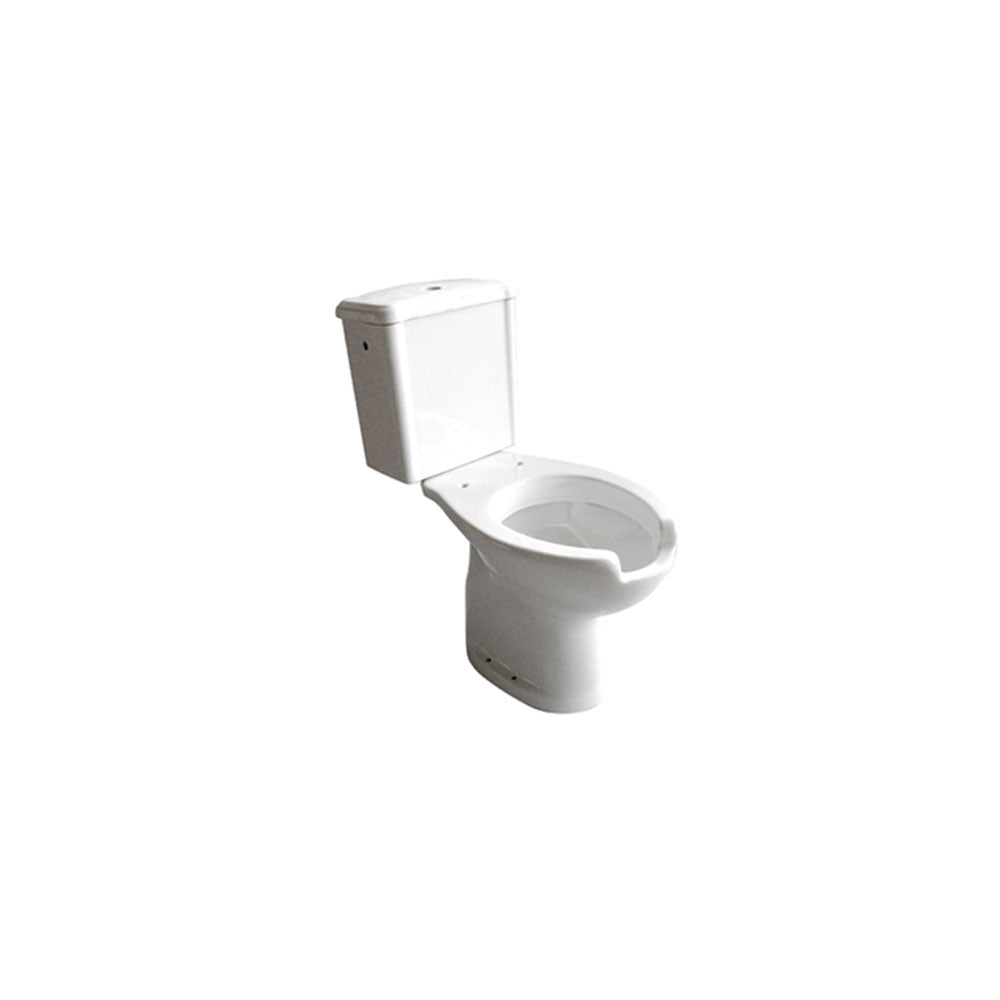 Vaso e cassetta monoblocco in ceramica bianca scarico a muro ideale per persone con disabilità
