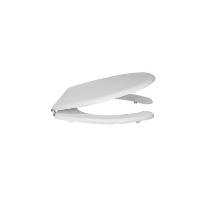 Sedile legno bianco per disabili larghezza 38 cm con cerniere regolabili