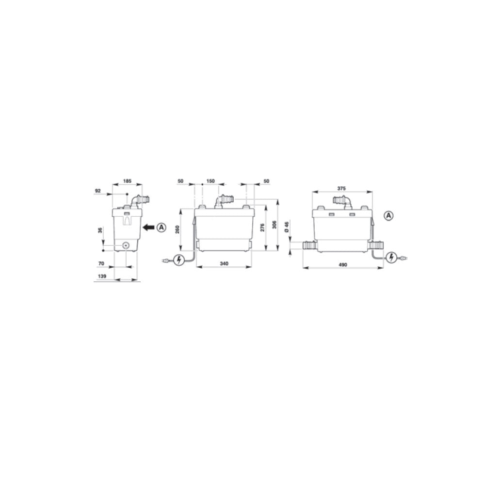 Pompa per acque chiare Sanivite, evacua con soli 400 W di consumo by CeramicStore | Lo specialista del tuo bagno