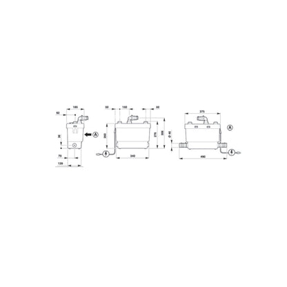 Pompa per acque chiare Sanivite, evacua con soli 400 W di consumo by CeramicStore | Lo specialista del tuo bagno