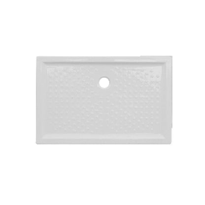 Piatto doccia rettangolare ceramica bianca 80x120 con altezza 6 cm