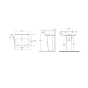 Lavabo monoforo sospeso One ceramica bianca con troppopieno lunghezza 60 cm by CeramicStore | Lo specialista del tuo bagno