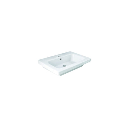 Lavabo monoforo porcellana bianca Rak Ceramics Resort lunghezza 55 cm by CeramicStore | Lo specialista del tuo bagno