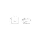 Lavabo ceramica bianca Althea Stick 45x50 installazione sospesa o da appoggio by CeramicStore | Lo specialista del tuo bagno