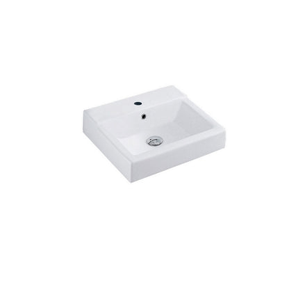 Lavabo ceramica bianca Althea Stick 45x50 installazione sospesa o da appoggio by CeramicStore | Lo specialista del tuo bagno