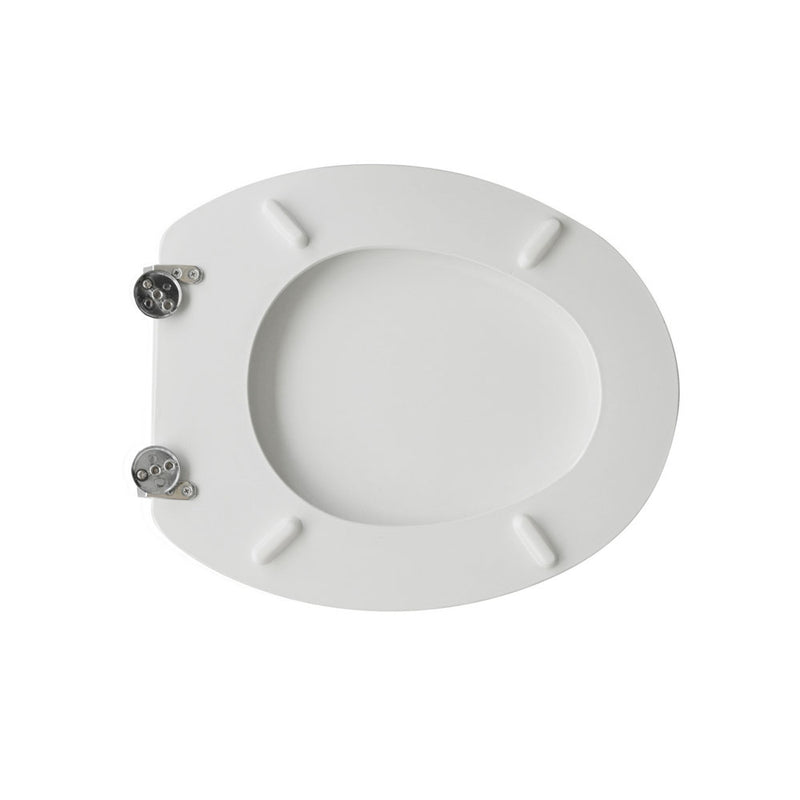 Sedile wc universale antigraffio Milano in MDF stampato bianco larghezza 36
