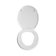 Sedile wc universale bianco Carrara & Matta Tecnoplast Atlantico cerniere fisse in pvc