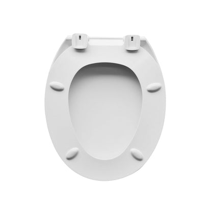 Sedile wc universale bianco Carrara & Matta Tecnoplast Atlantico cerniere fisse in pvc