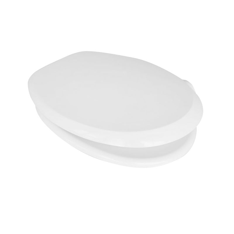 Sedile wc universale bianco Carrara & Matta Tecnoplast Atlantico cerniere fisse in pvc