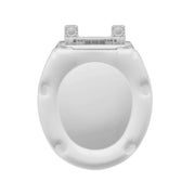 Sedile wc universale bianco soft closing Vesuvio in resine termoplastiche