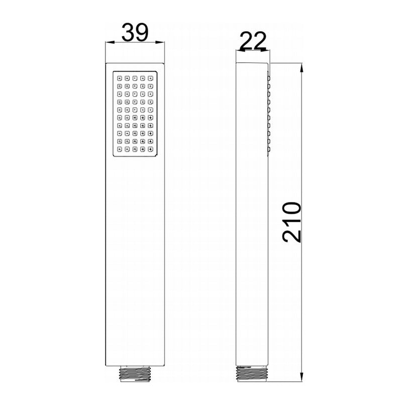 Comodo kit doccia by ARES con punto acqua quadro. Doccetta in ABS modello 'KATE' by CeramicStore | Lo specialista del tuo bagno