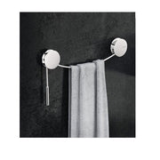 Porta asciugamani a muro in alluminio cromato della collezione 'Diabolo' by Cosmic - Corda bianca by CeramicStore | Lo specialista del tuo bagno